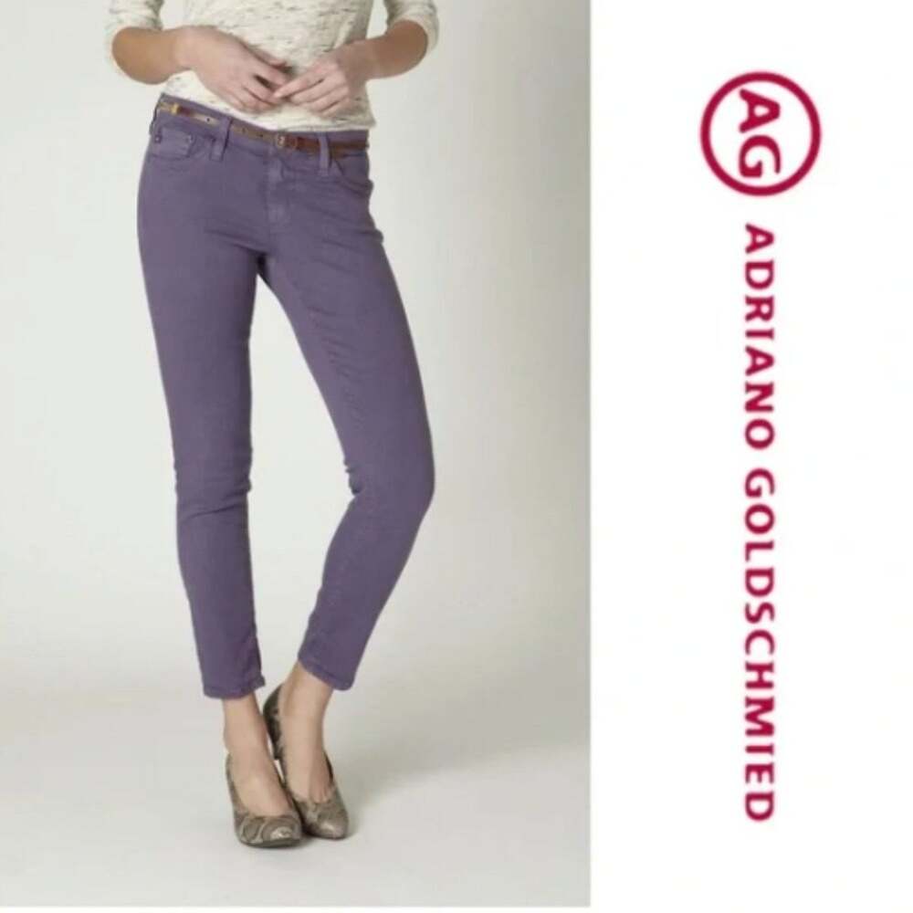 Adriano Goldschmied Women's Stevie Slim Straight Ankle Jean Purple Size 27